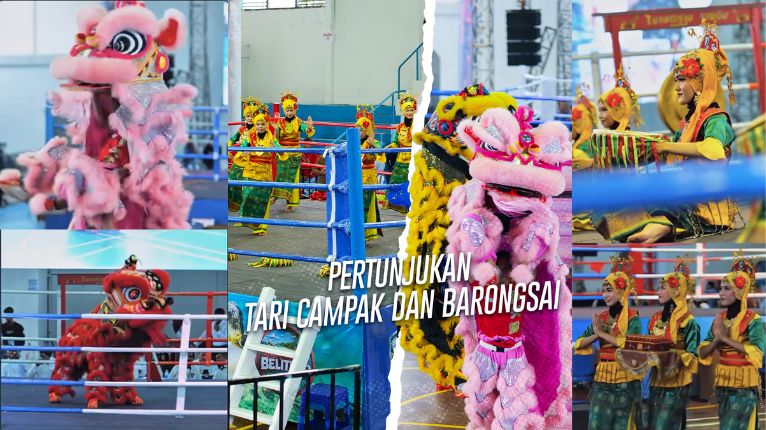 Pertunjukan Tari Campak dan Barongsai